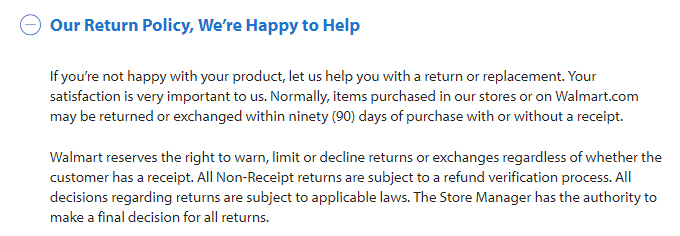 walmart battery core charge refund policy